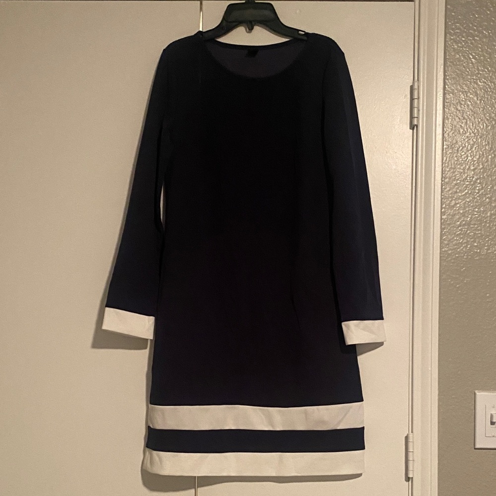 Elegant Navy and White Dress